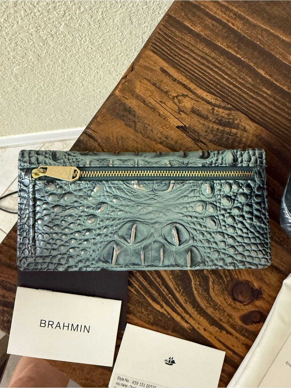 Brahmin Medium Julian Tote + Ady Wallet Set – Obsidian Melbourne - Picture 12 of 15